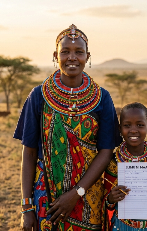 African pastoralist woman looking confidently