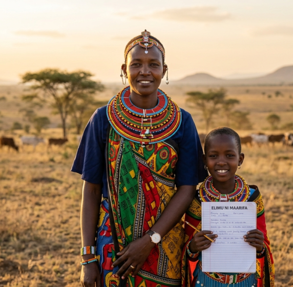 African pastoralist woman looking confidently