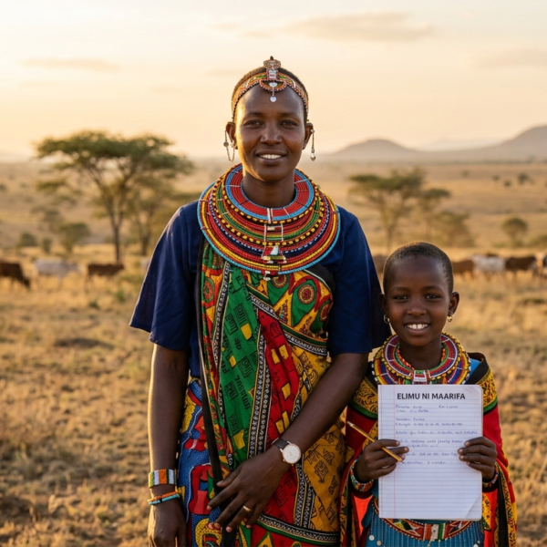 African pastoralist woman looking confidently